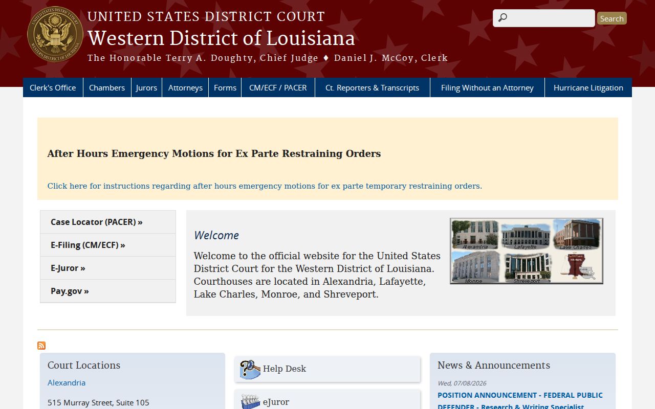 DeSoto Parish criminal court cases in the Western District source