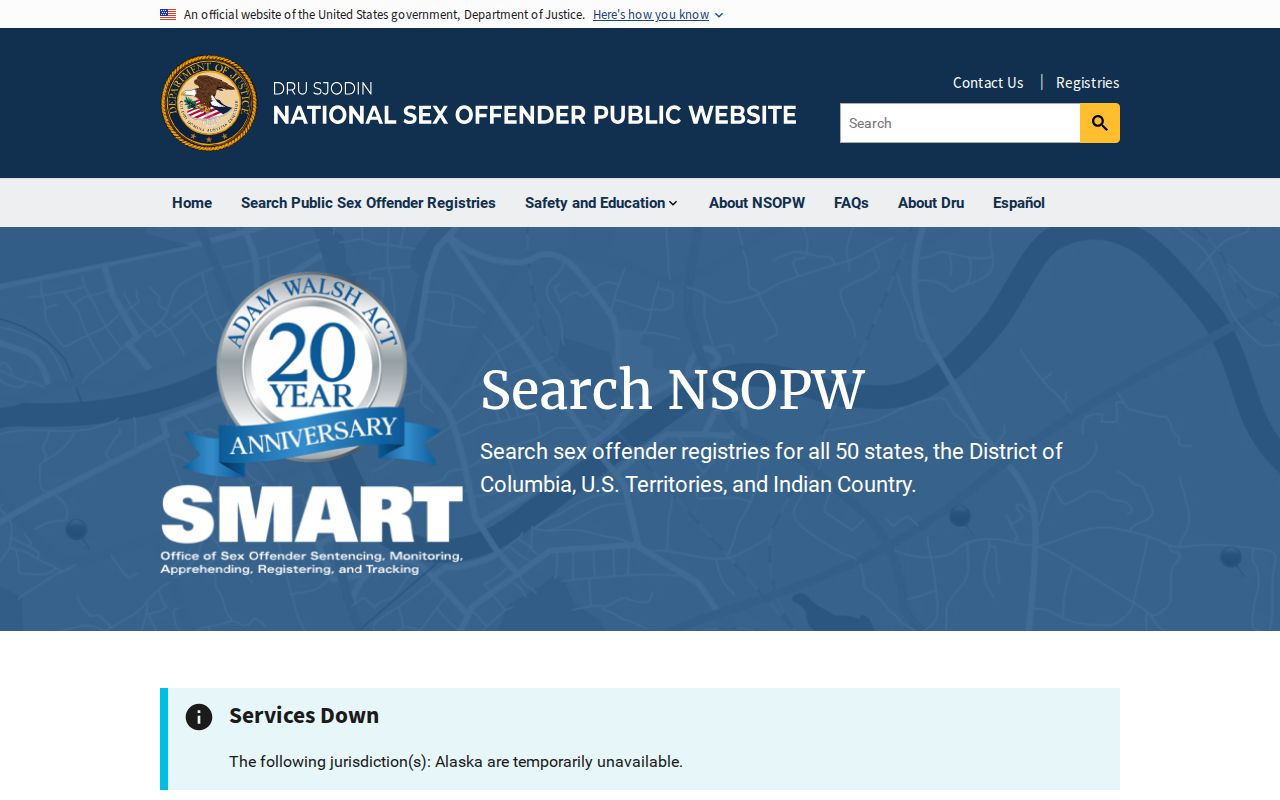 DeSoto Parish sex offender check national NSOPW search