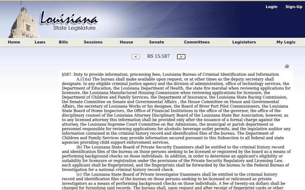 DeSoto Parish sex offender registry lawful dissemination statute