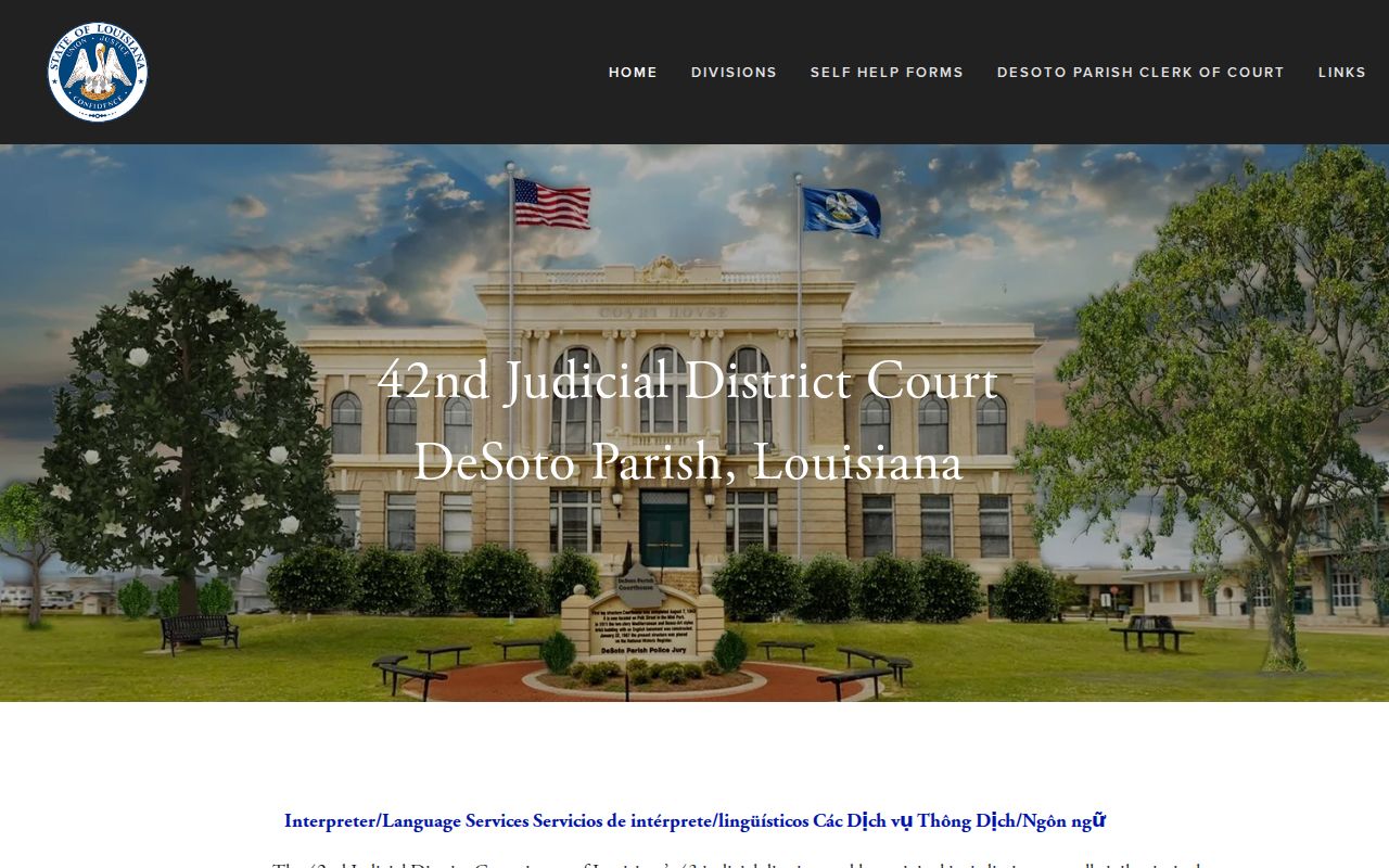 DeSoto Parish criminal history at the 42nd Judicial District Court