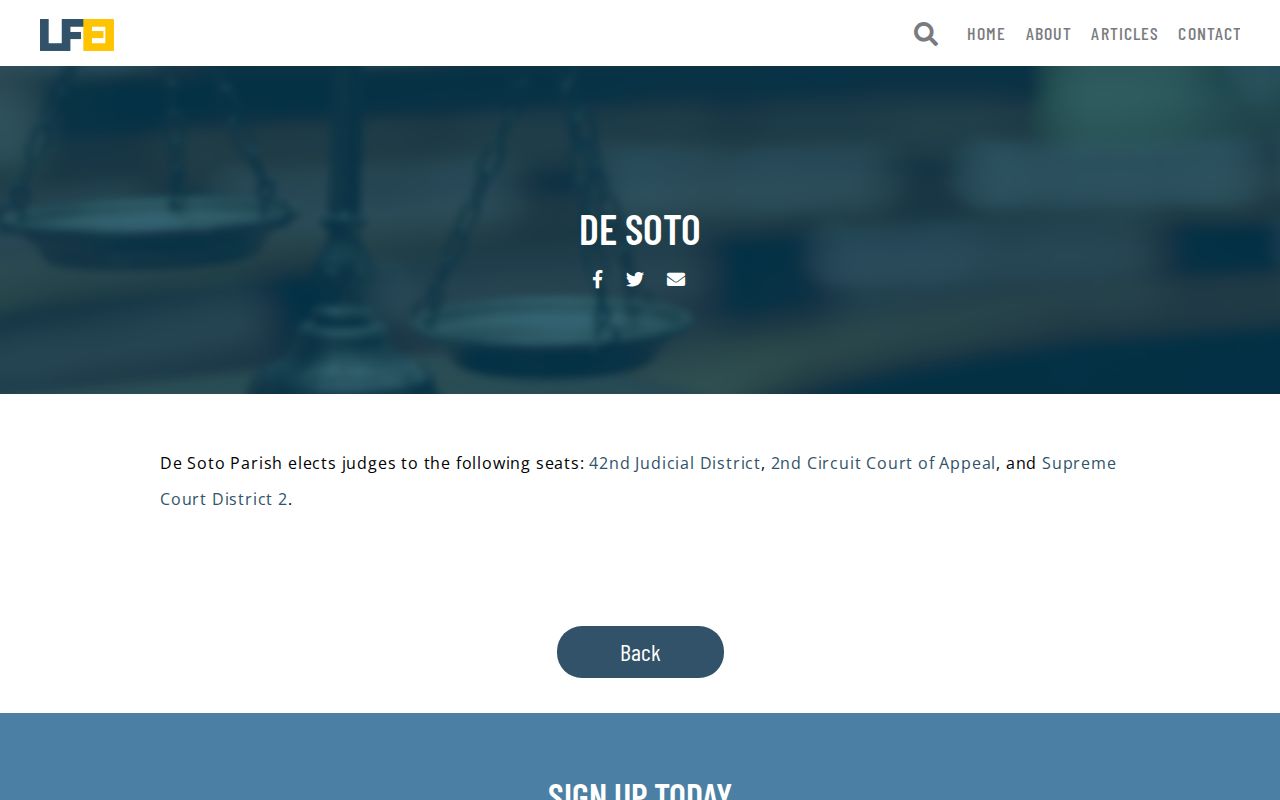 Louisiana judiciary map for DeSoto Parish criminal court records
