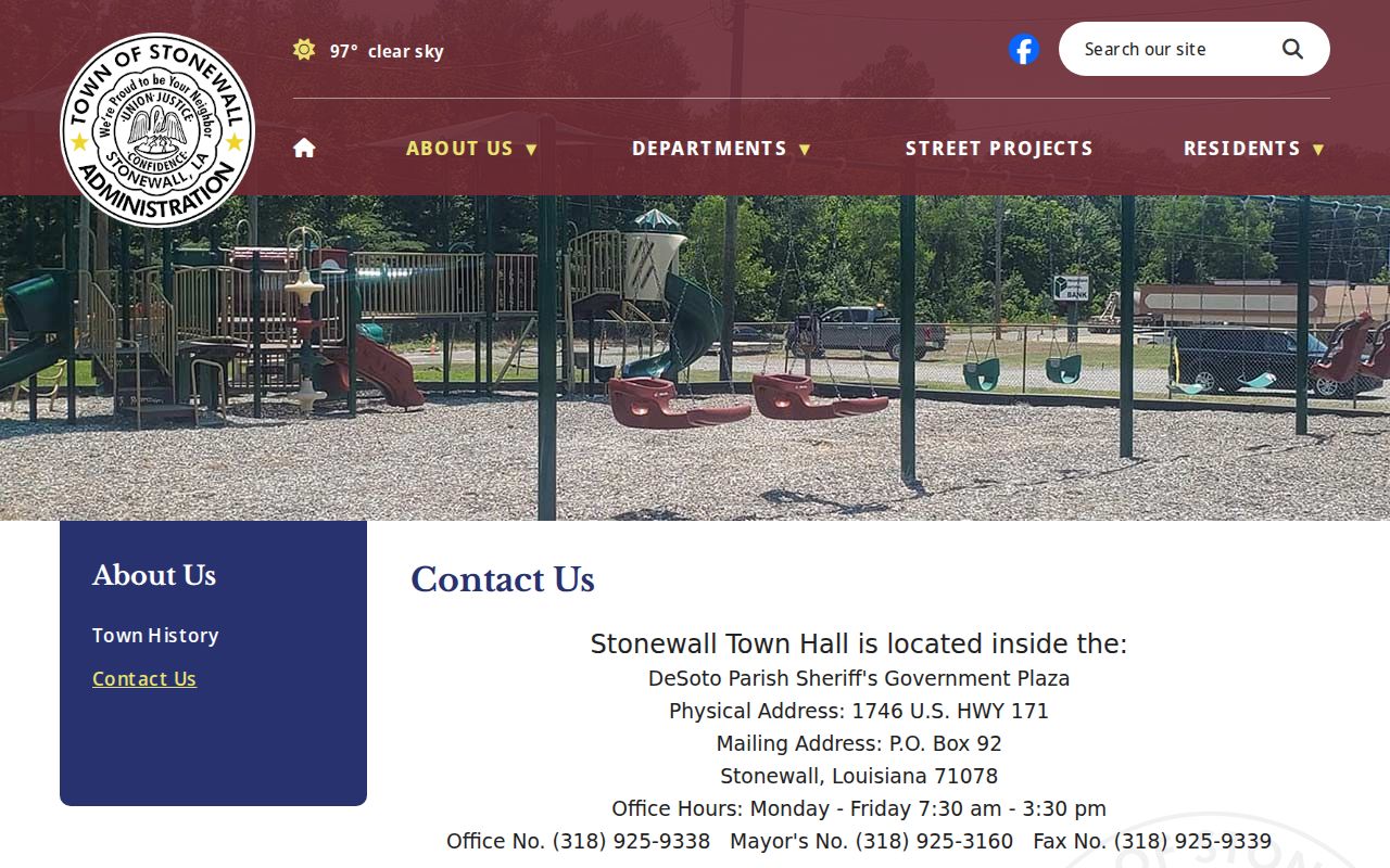 Official Stonewall Town Hall contacts and hours